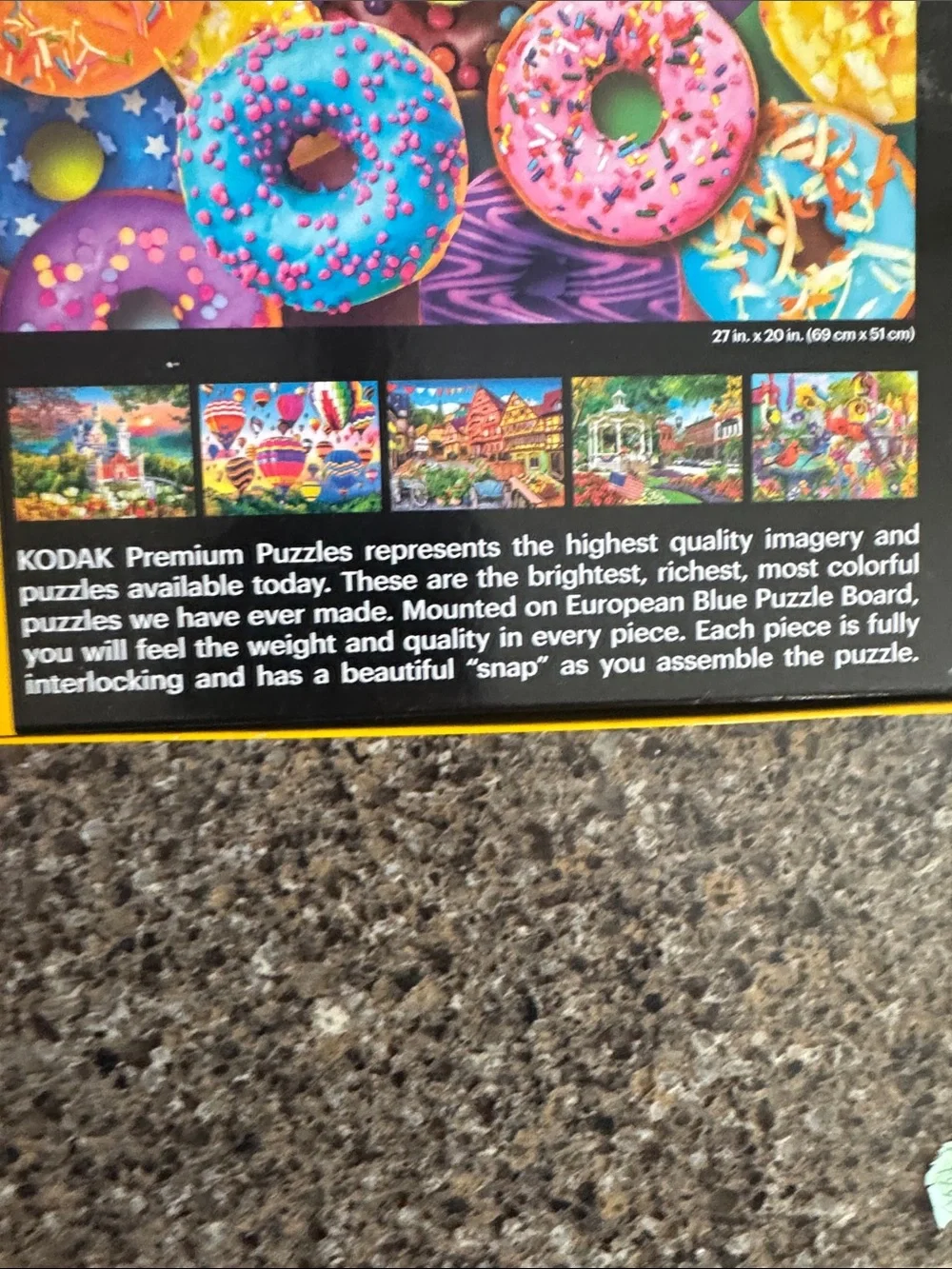 Kodak by CraZArt Vivid Colors Donuts 1000 piece Jigsaw Puzzle
